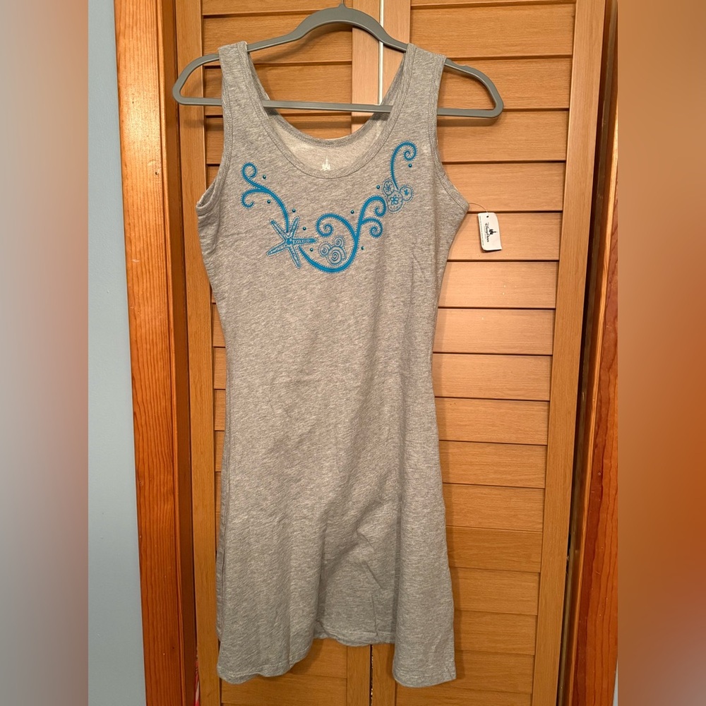 Disney Parks Exclusive Mickey T-Shirt Nautical Beach Gray Dress